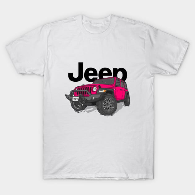 Pink jeep sale shirt